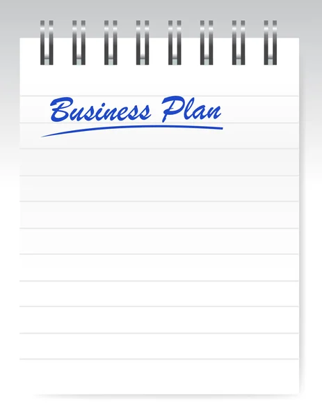 Business plan notebook siddesign illustration — Stockfoto