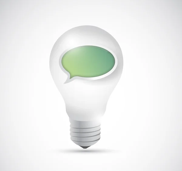 Glödlampa meddelande illustration design — Stockfoto