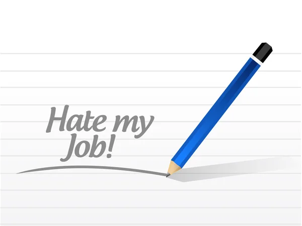 Hate my job message illustration design — Stock Photo, Image