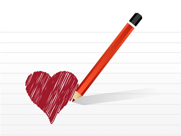 Hjärtat färg tecken illustration design — Stockfoto