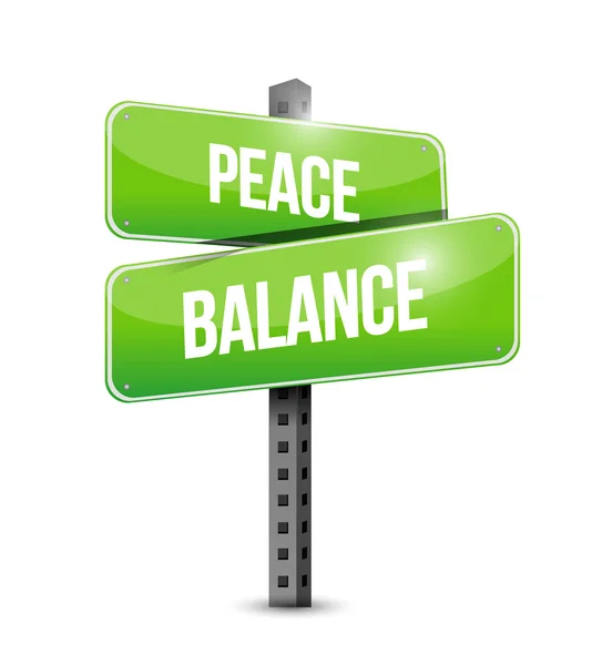 Peace balance street sign illustration — Stock Photo, Image