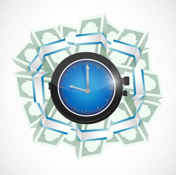 Time means money concept illustration — Stock Photo, Image