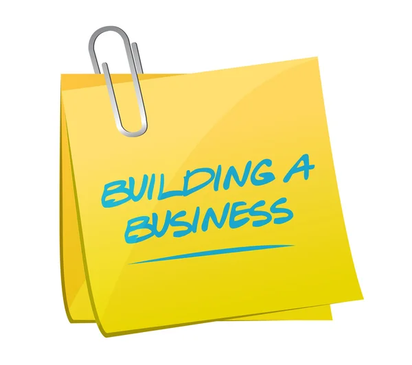 Building a business memo illustration — Stock Photo, Image