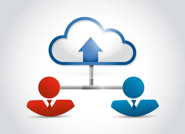 People avatar cloud communication illustration — Stock Photo, Image