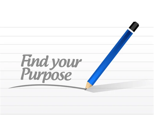 Encontrar o seu propósito mensagem ilustração — Fotografia de Stock
