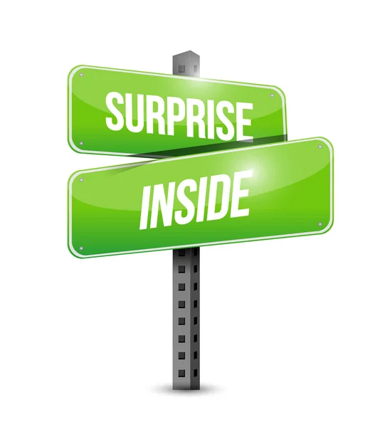 Surprise inside sign illustration design — Stock Photo, Image