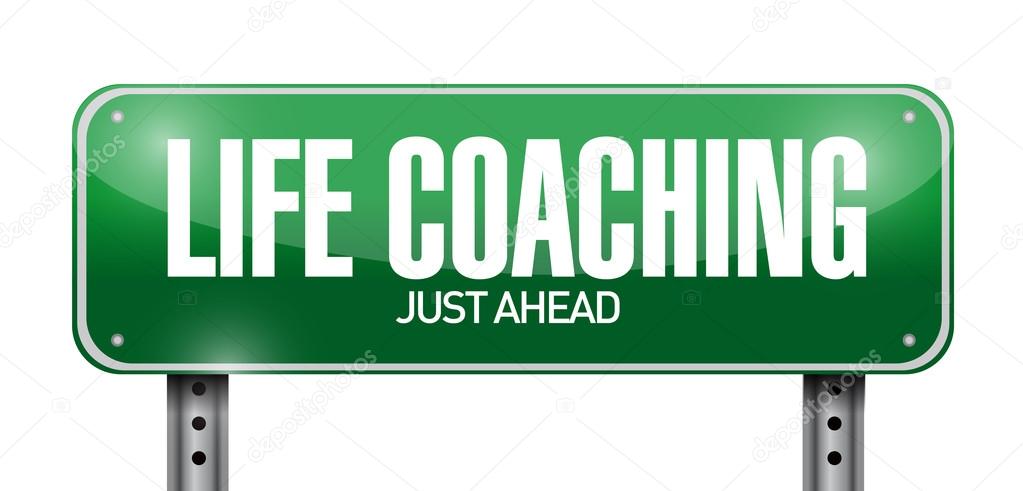 life coaching street sign illustration design