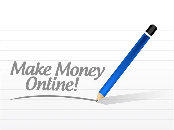 Make money online message illustration — Stock Photo, Image