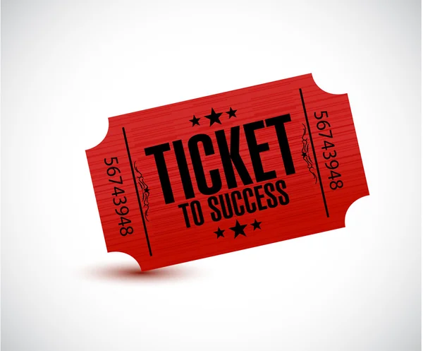 Ticket naar succes concept illustratie — Stockfoto