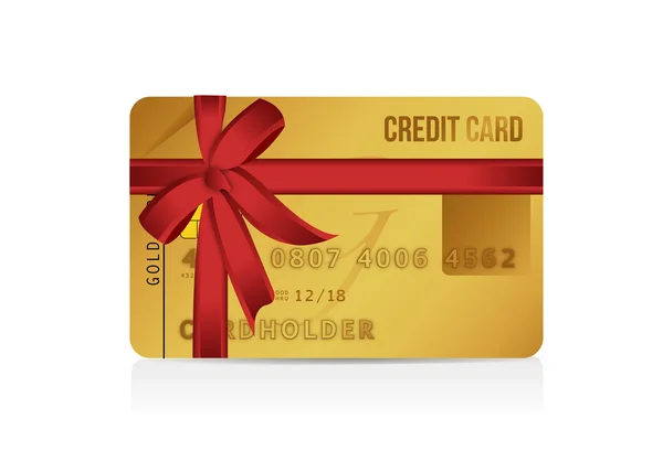 Carta di credito regalo illustrazione design — Foto Stock