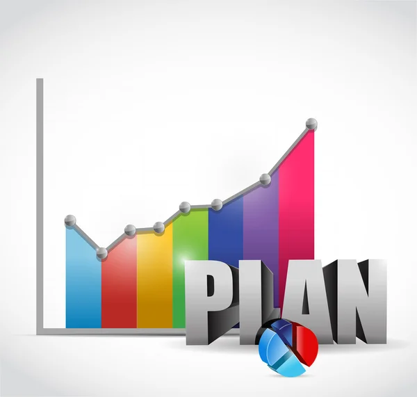 Plan business graph illustration design — Stock Photo, Image