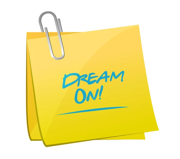 Dream on post message illustration — Stock Photo, Image