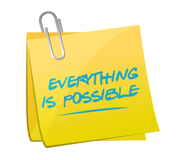 Everything is possible post message — Stock Photo, Image