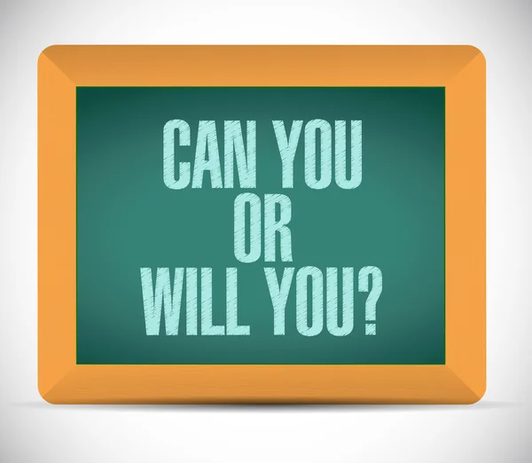 Can you or will you question sign — Stock Photo, Image