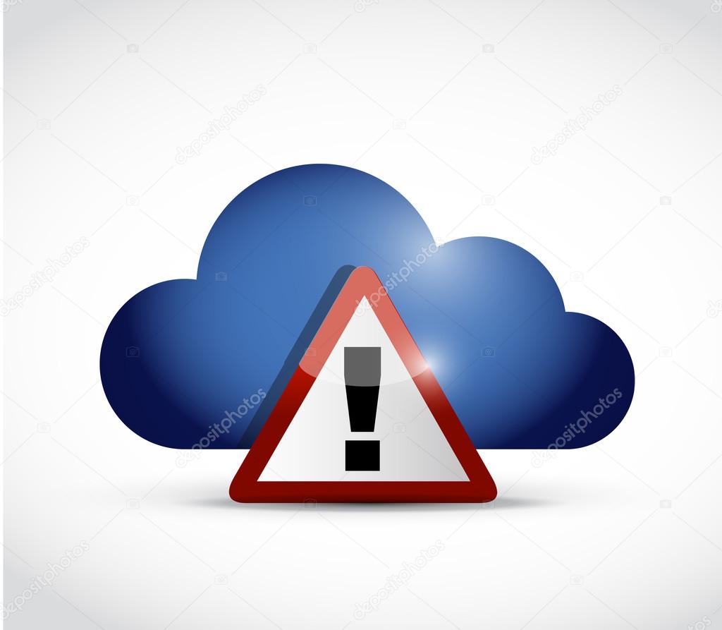 cloud computing warning illustration