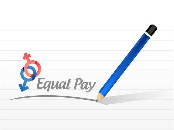 Equal pay message sign illustration — Stock Photo, Image