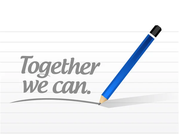 Together we can message illustration — Stock Photo, Image