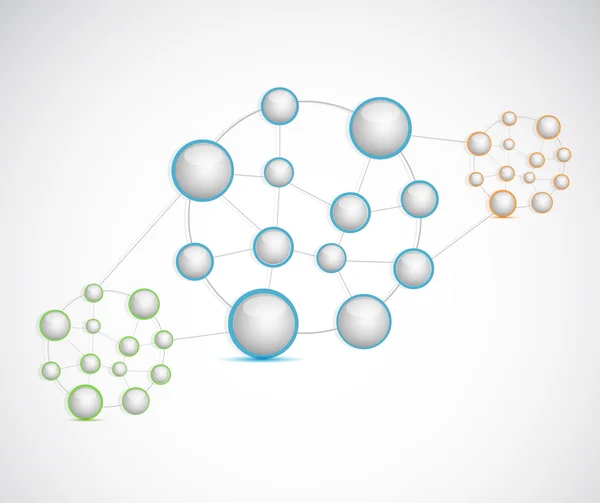 Diagrama de rede de esfera ilustração — Fotografia de Stock