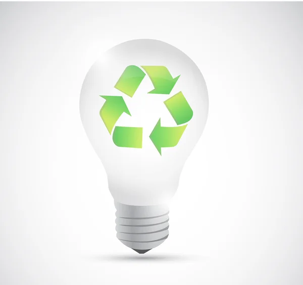 Recycle light bulb illustration design — Stock Photo, Image