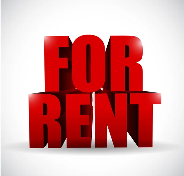 For rent 3d text illustration design — Stock Photo, Image