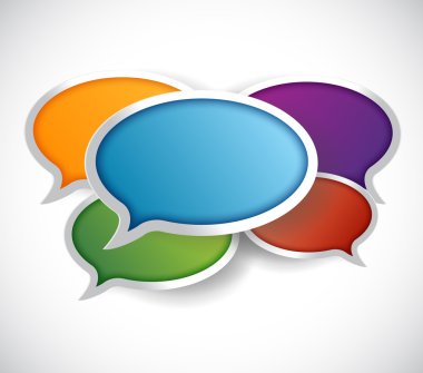 ileti kabarcıklar illüstrasyon tasarımı