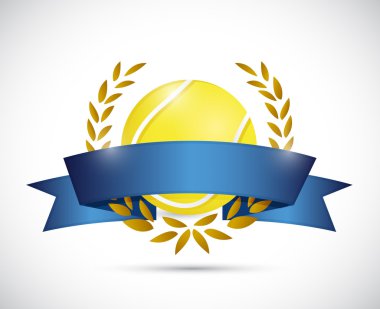 Tenis şerit banner illüstrasyon tasarımı