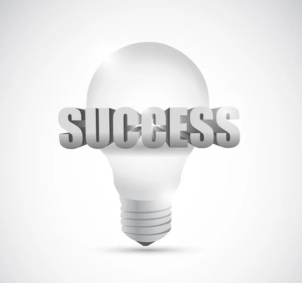 Success light bulb illustration design — Stock Photo, Image