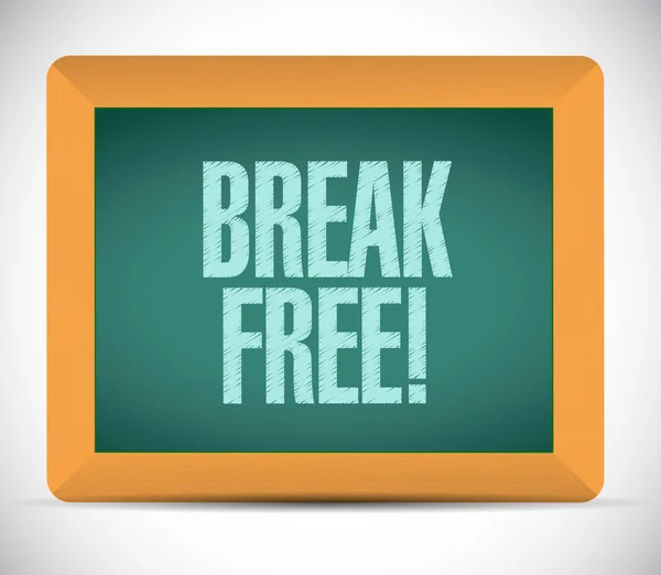 Break free meddelande tecken illustration — Stockfoto