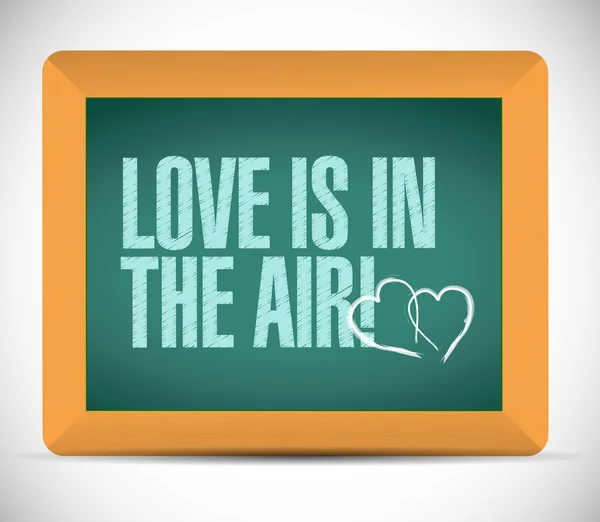Η αγάπη είναι στον αέρα μήνυμα απεικόνιση — Φωτογραφία Αρχείου