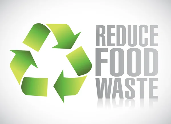 Reduce food waste sign illustration — Stock Photo, Image