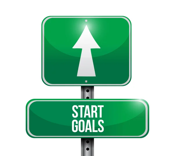 Start goals sign illustration design — Stock Photo, Image