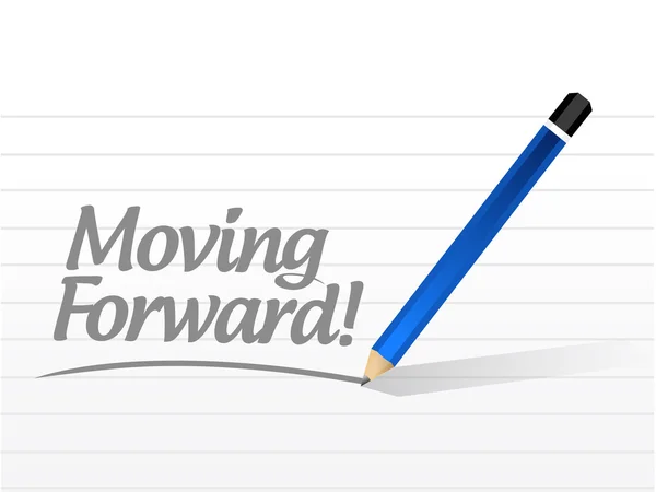 Moving forward message illustration — Stock Photo, Image
