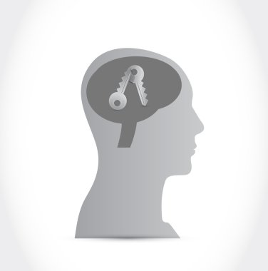 baş ve anahtarları. çizimde tasarım