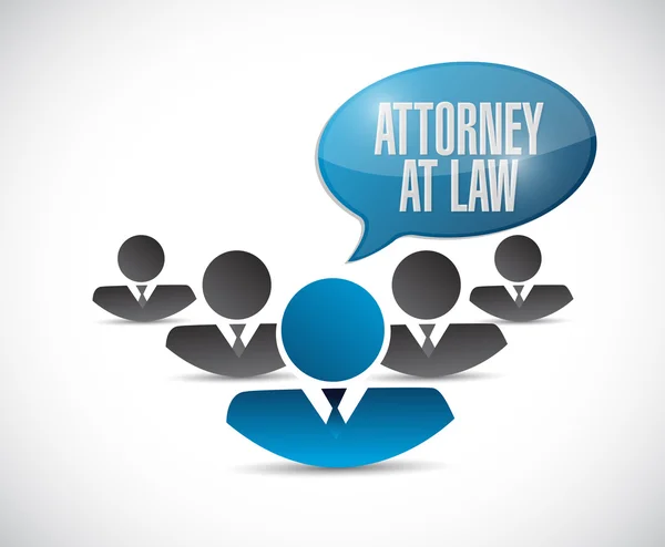 Attorney at law message illustration — Stock Photo, Image