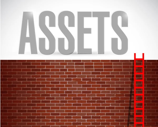 Assets ladder illustration design — Stock Photo, Image