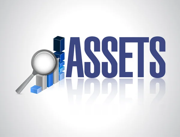 Assets business graph illustration — Stock Photo, Image
