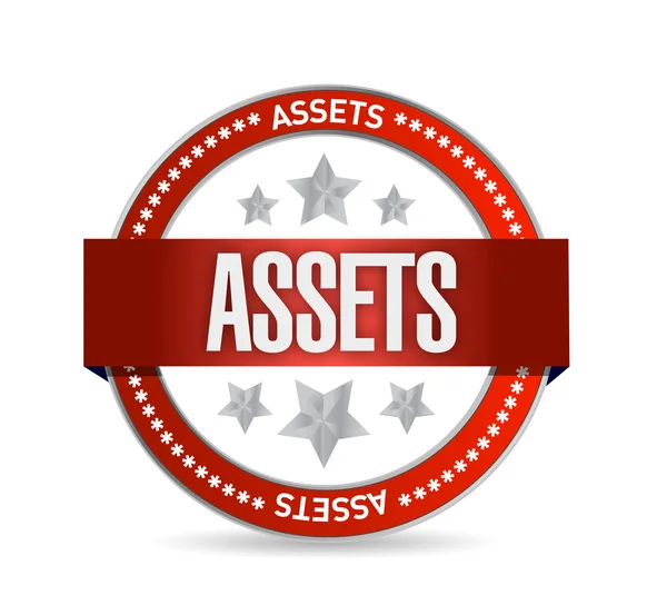 Assets seal illustration design — Stock Photo, Image