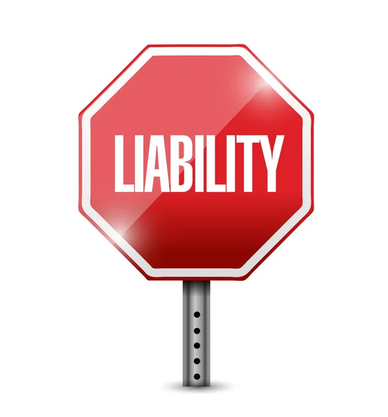 Liability red stop sign illustration design — Stock Photo, Image