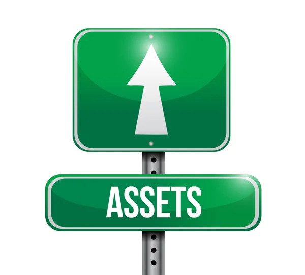 Assets street sign illustration design — Stock Photo, Image