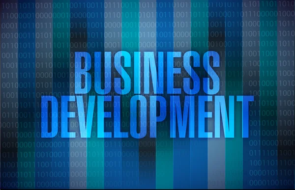 Business development binary blue background — Stock Photo, Image