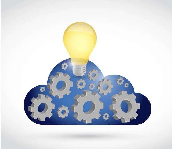 Illustrazione del settore del cloud computing — Foto Stock