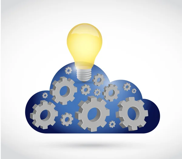 Cloud computing industrin illustration — Stockfoto