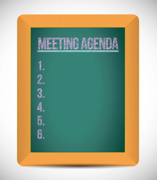 Reunião agenda lista ilustração design — Fotografia de Stock