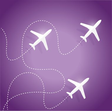 yolları ve uçak fly. resim tasarım