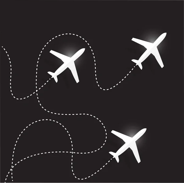 Fly routes and airplanes. illustration design — Stock Photo, Image