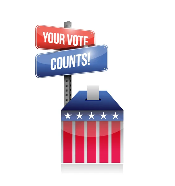 Your vote counts ballot illustration design — Stock Photo, Image