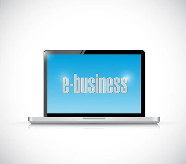 E business laptop computer message — Stock Photo, Image