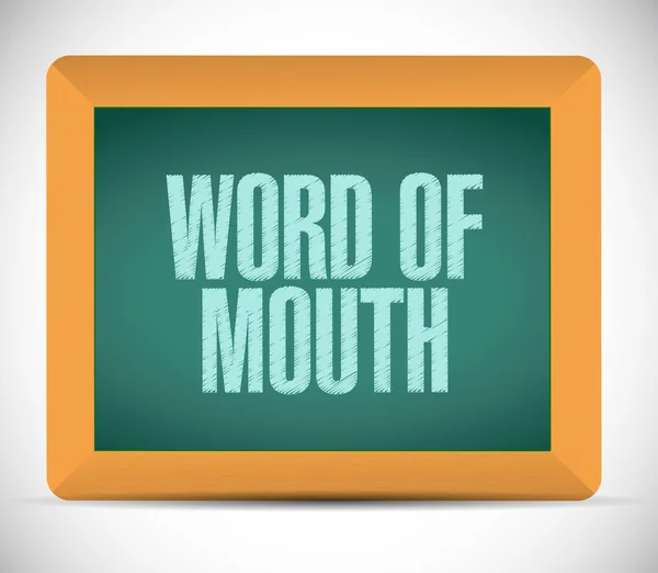 Woord van mond bericht afbeelding ontwerp — Stockfoto