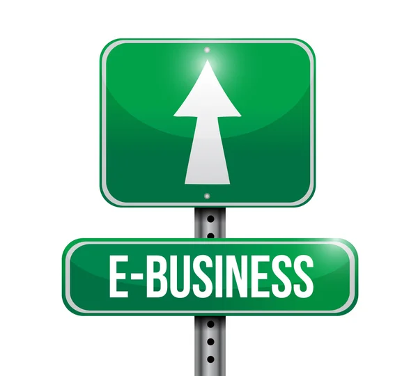 E-business road sign illustration design — Stock Photo, Image