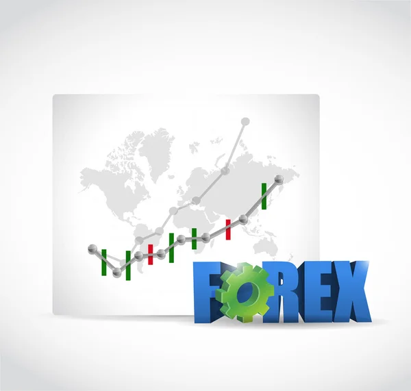 Forex business graph illustration design — Stock Photo, Image